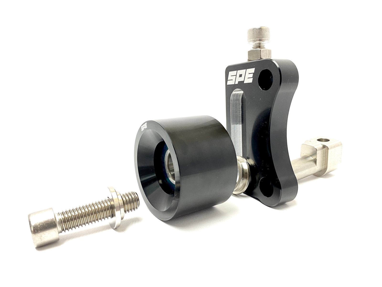 SPE Adjustable Auxiliary Idler: Max Supercharger Belt Wrap, Min Belt Slip